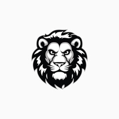 Obraz premium Lion face logo animal vector template illustration