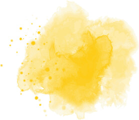 Yellow, gold, Colorful watercolor splashes. Abstract background vector.Illustration for prints, wall art, cover and invitation cards, logo