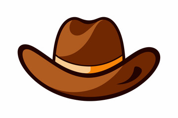 Vector design of cowboy hat on white background
