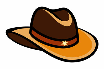 Vector design of cowboy hat on white background