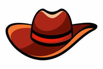 Vector design of cowboy hat on white background