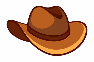 Vector design of cowboy hat on white background