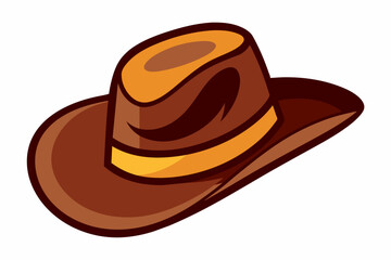 Vector design of cowboy hat on white background