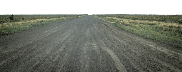 Center perspective gravel road isolated landscape photo © DFLC