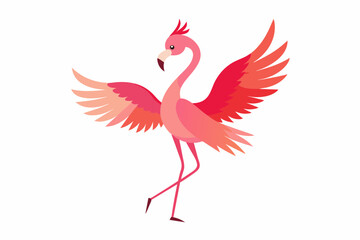 Obraz premium Vector design of flamingo wings on white background'
