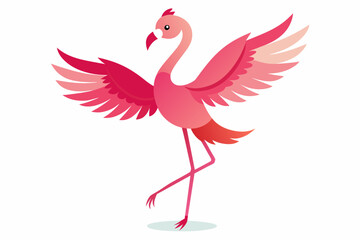 Vector design of flamingo wings on white background'