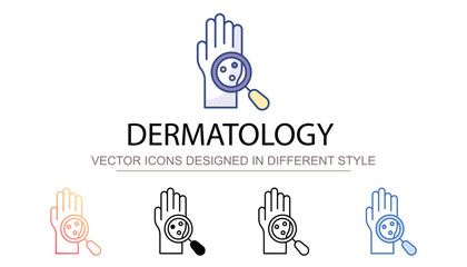 Dermatology icon design with white background stock illustration