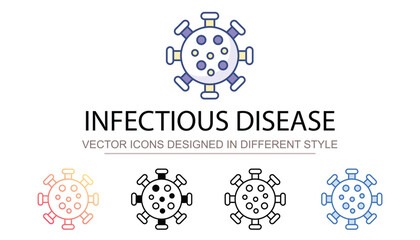 Infectious Disease icon design with white background stock illustration