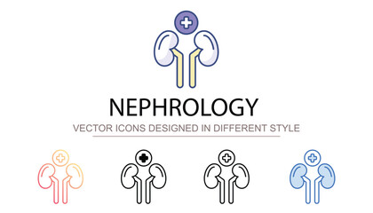 Nephrology icon design with white background stock illustration