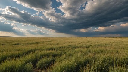 Idyllic Prairie Horizon A Captivating Scenic Beauty