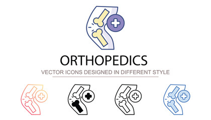 Orthopedics icon design with white background stock illustration