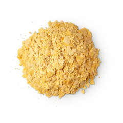 nutritional yeast with shadow isolated on transparent background