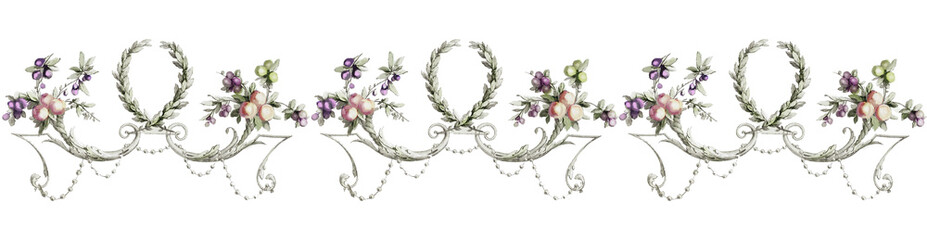 Rococo decorative border illustration