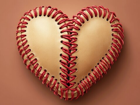 Heart Baseball Lace Frame with Monogram Space for Team Name Insertion