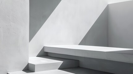 a staircase with a white wall