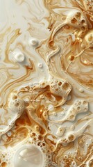 Abstract Swirls of Coffee and Milk