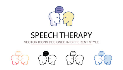 Speech Therapy icon design with white background stock illustration