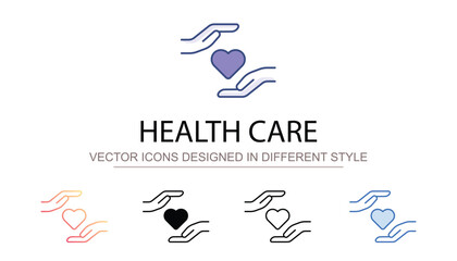 Health Care icon design with white background stock illustration