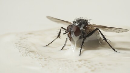 mosquito fly stuck milk