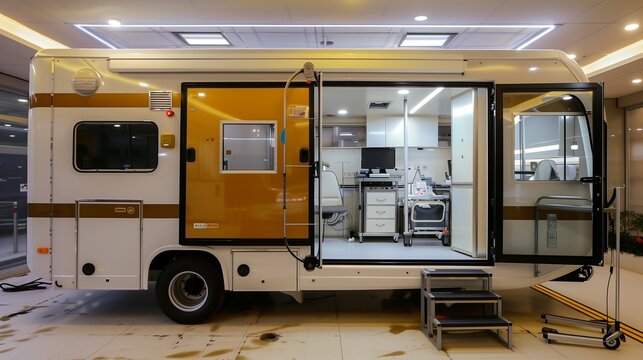 Diagnostic-equipped mobile healthcare unit designed for remote rural regions