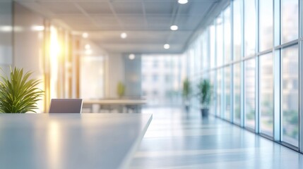 Fototapeta premium Modern Office Interior with Natural Light