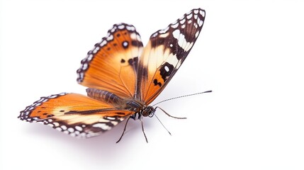 Vibrant Butterfly on White Background