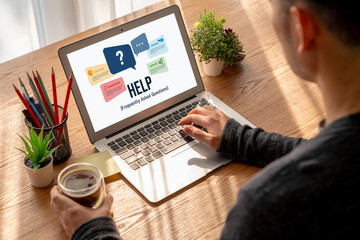 Help screen on the website provide answer to FAQ frequently asked question snugly with knowledge...