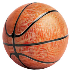 Obraz premium PNG Textured basketball on white background
