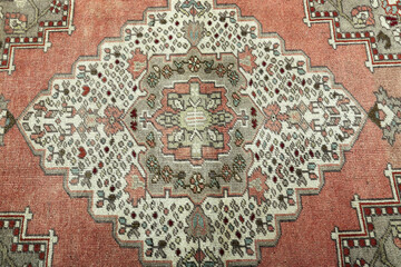 Textures and patterns in color from woven carpets