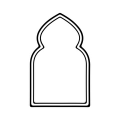 Arch clip art design on plain white transparent isolated background for card, shirt, hoodie, sweatshirt, apparel, tag, mug, icon, poster or badge