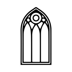 Arch clip art design on plain white transparent isolated background for card, shirt, hoodie, sweatshirt, apparel, tag, mug, icon, poster or badge