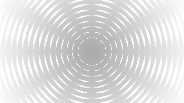 White and Black color abstract pattern illusion creating circles loop able geometrical background
