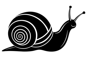
Snail silhouette vector illustration, snail icon symbol