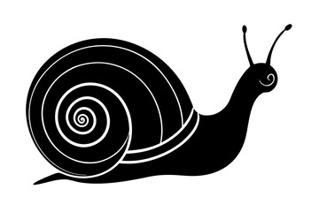 
Snail silhouette vector illustration, snail icon symbol