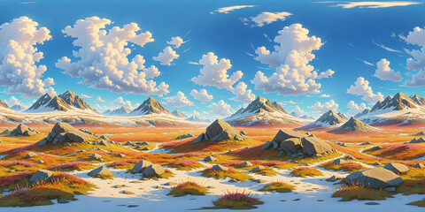 HDRI Anime Desert Landscape Equirectangular Panorama 15