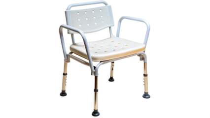 Bathroom safety chair for elderly support PNG isolated transparent