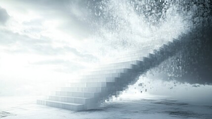 Abstract Staircase Leading to Heaven
