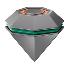 Premium finance diamond icon 3d rendering on isolated background