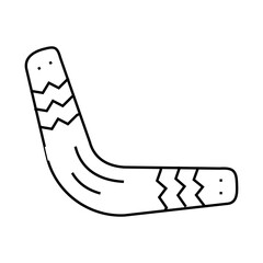 boomerang weapon military line icon vector. boomerang weapon military sign. isolated contour symbol black illustration