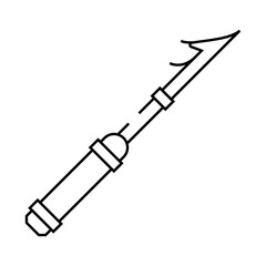 Fototapeta premium harpoon weapon military line icon vector. harpoon weapon military sign. isolated contour symbol black illustration