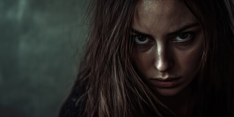 Woman with long hair