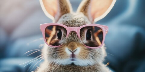 Rabbit with sunglasses