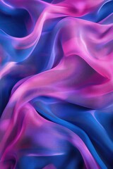 Obraz premium Pink and Blue Fabric Close Up