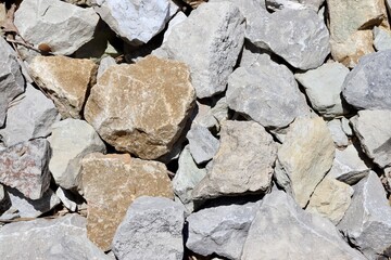 A close view of the rock snd stone surface.
