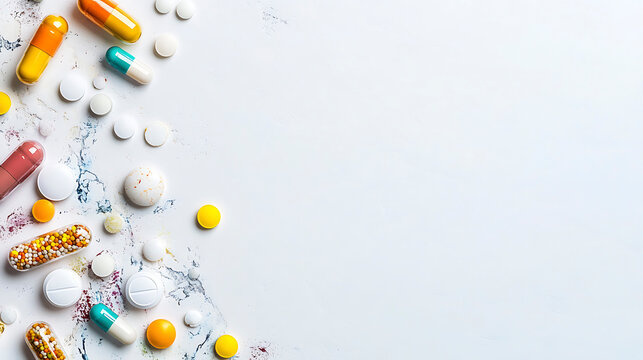 Clinical Precision: Medications on Pure White Background