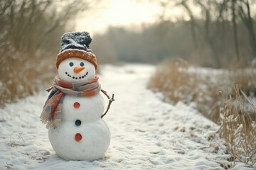 Winter Snowman Outdoors