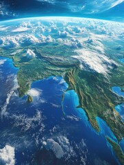 Earth from Space with Clouds