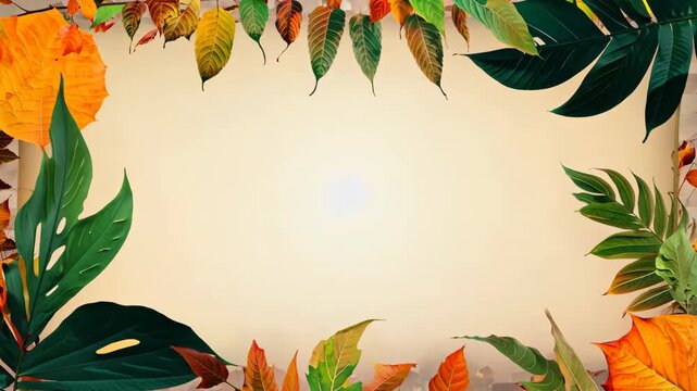 autumn leaves frame