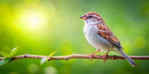 Women sparrow with white feathers perching on a branch , bird, female, sparrow, wildlife, nature, white, feathers, delicate