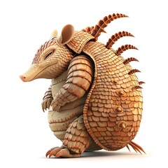 Obraz premium Armadillo ruin fantasy animal cartoon isolated whitebackground 16:9